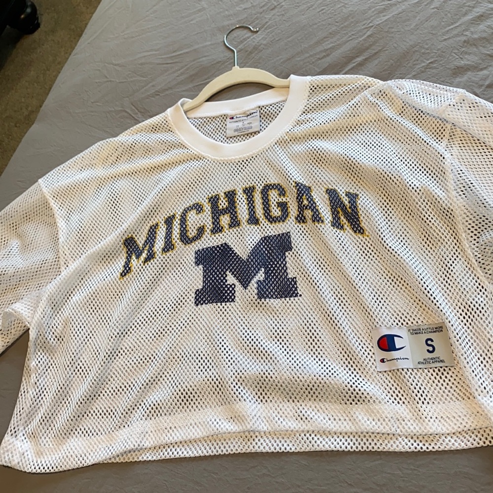 Champion Michigan Jersey, white, small